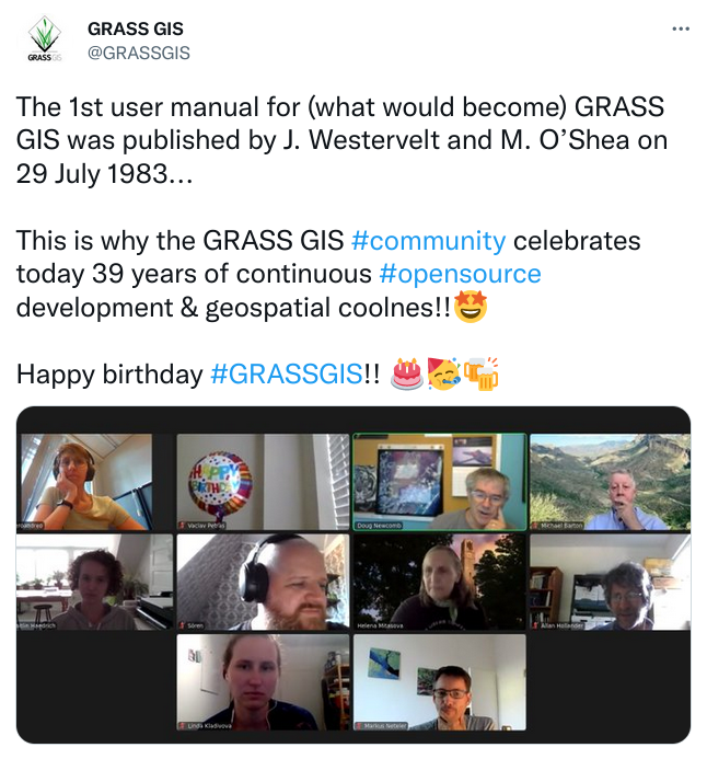 GRASS GIS 39th birthday